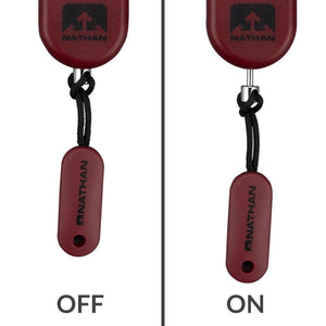 Nathan brand light toggle switch showing off and on positions