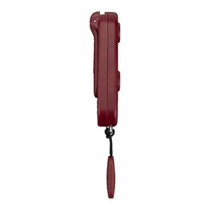 Side view of a maroon Nathan handheld water bottle carrier