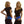 Nature Creation blue lumbar heating pad worn around the waist by a woman