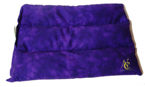 Nature Creation purple rectangular fabric heating pad with three horizontal stitched sections