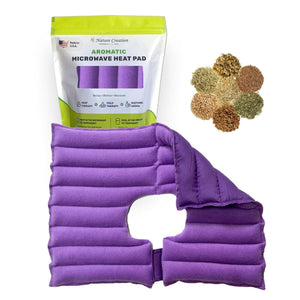 Nature Creation purple aromatic microwave heat pad with herbal ingredients