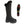 Navatex black tall winter boot with faux fur trim and side zipper showing tread with red ice cleats