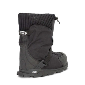 Neos Glacier Trek black waterproof overshoe with ribbed cuff and adjustable strap