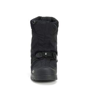 Neos black insulated overshoe with buckle strap and drawstring collar