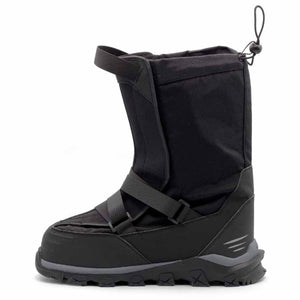 Neos black overshoe with adjustable strap and drawstring closure