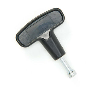 Black T-handle radiator bleed key with metal tip