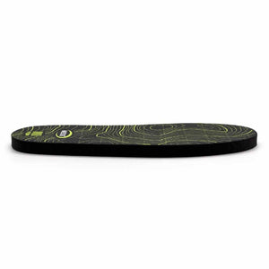 Neos black shoe insole with yellow topographic line pattern