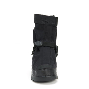 Neos black overshoe with adjustable strap and velcro closure