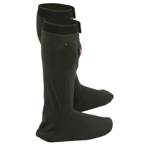 NexGen black heated boot covers with side battery pocket and power button