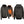 Grey zip up heated hoodie showing front and back views with glowing orange heating elements