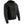 Black zip up hoodie with drawstring hood and front pockets