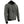 Charcoal grey zip up hoodie with black trim and drawstring hood