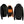 Black zip up hooded sweatshirt showing internal heating elements