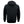 Back view of a black NexGen hooded jacket with ribbed cuffs and hem
