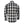 Back view of a black and white buffalo plaid flannel shirt