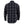 Back view of a long sleeve black and grey plaid flannel shirt with thin red grid lines