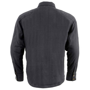 Back view of a black NexGen long sleeve button up shirt