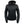 NexGen black hooded softshell jacket with front zipper and ribbed cuffs