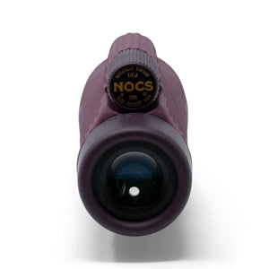 NOCS Provisions Field Tube monocular in purple viewed from the eyepiece