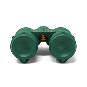 Green NOCS Provisions binoculars with lens caps on