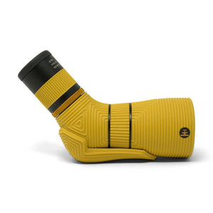 Yellow Nocs Provisions monocular with black accents and textured grip