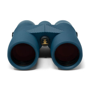 Blue NOCS Provisions binoculars with textured grip and central focus wheel