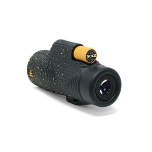 NOCS Provisions black and yellow speckled monocular with yellow focus dial