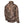 Back view of a camouflage print hunting jacket with a high collar