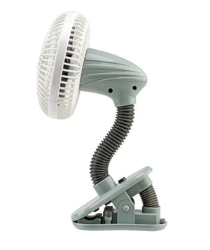 O2 Cool grey clip on fan with flexible neck
