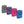 Four O2 Cool portable handheld fans in grey purple pink and blue
