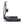 Side view of a black guitar wall hanger with a padded cradle
