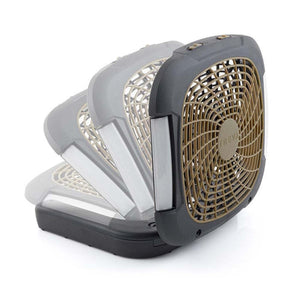 Treva portable folding fan with adjustable tilt angles