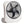 O2 Cool white and black portable desk fan