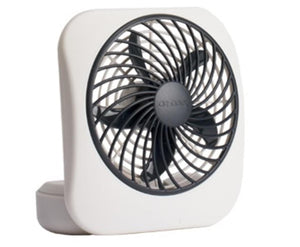 O2 Cool white and black portable desk fan