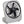 O2 Cool portable desk fan with white frame and black blades