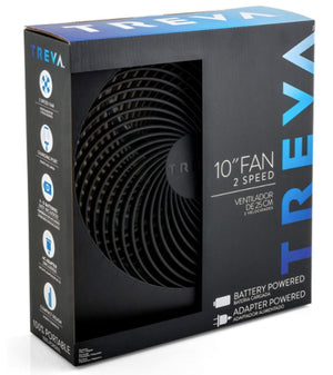 O2 Cool Treva 10 inch 2 speed portable fan in retail packaging
