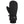 Kombi black insulated winter mitten with quilted pattern and wrist cinch