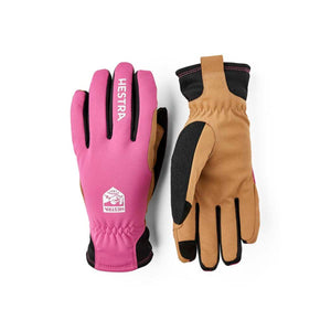 Hestra pink and tan outdoor gloves