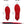 Dr Warm heated insole size chart showing dimensions for small and large sizes in centimeters and inches