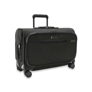 Briggs and Riley black rolling garment bag with telescoping handle