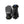 Hestra black leather and grey fabric ski gloves with trigger system