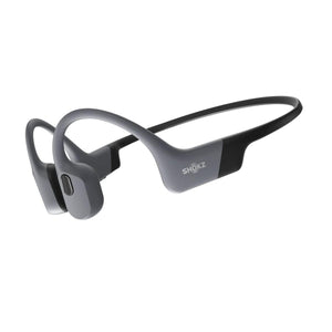 Shokz bone conduction headphones in grey