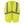 High visibility yellow quilted safety vest with reflective silver stripes and front zipper closure