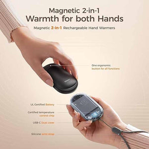 Ocoopa magnetic 2-in-1 rechargeable hand warmer features and components