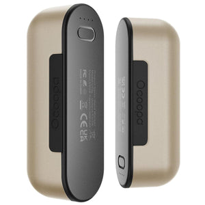 Ocoopa gold hand warmer showing technical specifications and branding