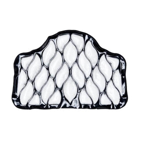 Black and white leaf pattern tile sheet