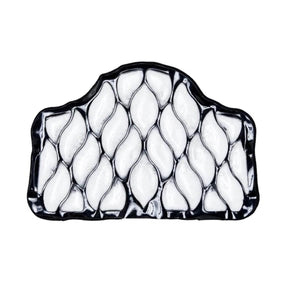 Onyx Cool cooling gel insert with white leaf shaped cells in a black frame