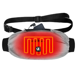 ActionHeat grey heated waist pack with battery pack and visible heating element