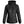 Black hooded heated jacket with front zipper and chest pocket