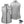 ActionHeat silver quilted heated vest with battery pack and charging cable
